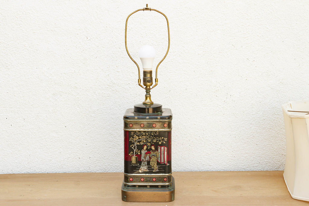 Antique Canton Tea Merchant Tin Lamp (Trade)