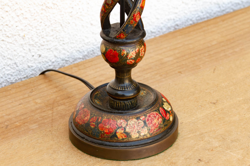 Antique Srinagar Floral Barley Twist Lamp (Trade)