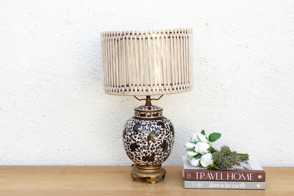 Vintage Midnight Floral Blossom Table Lamp (Trade)