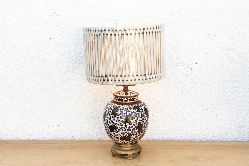 Vintage Midnight Floral Blossom Table Lamp (Trade)