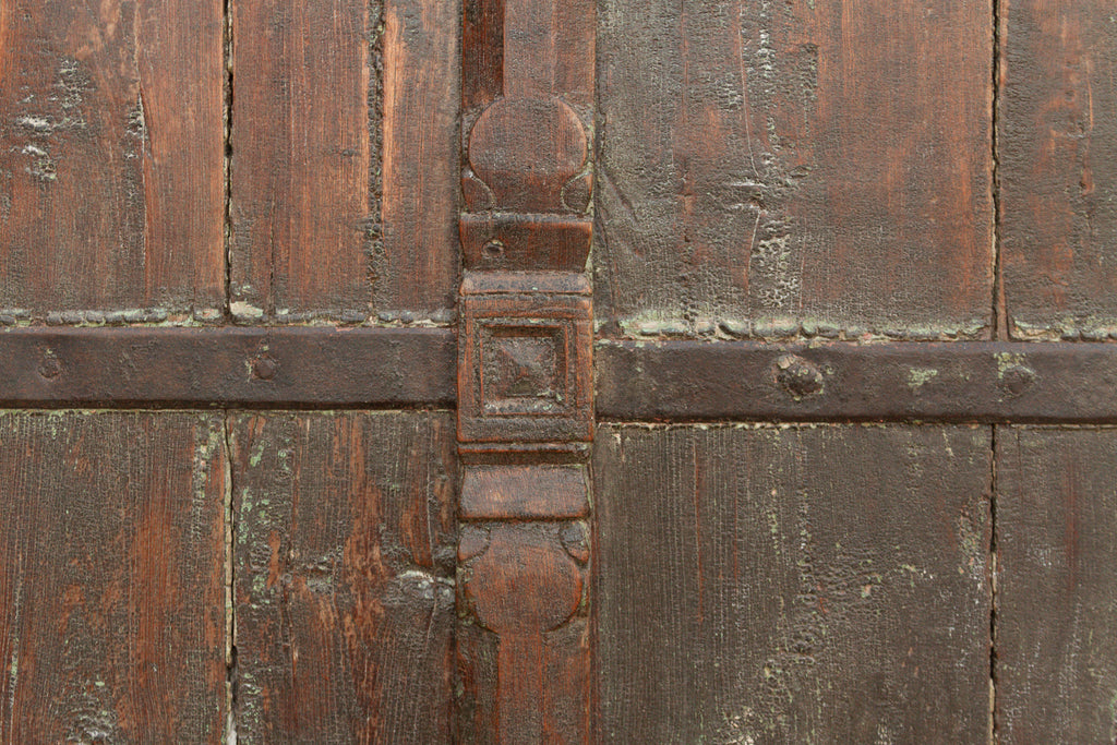 19th Century Rustic Indian Teak Window/Wall Art