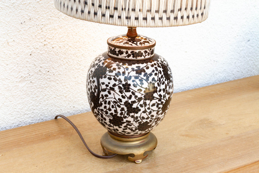 Vintage Midnight Floral Blossom Table Lamp (Trade)