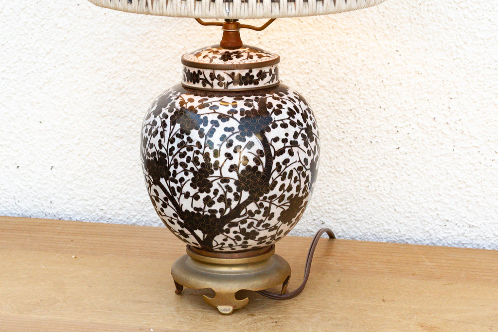 Vintage Midnight Floral Blossom Table Lamp (Trade)