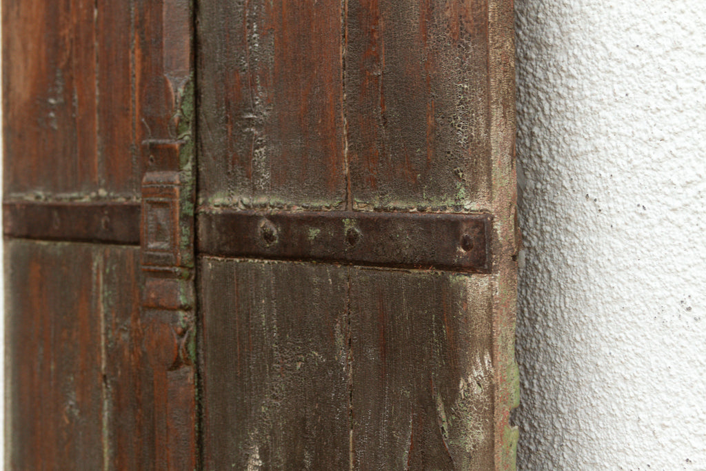 19th Century Rustic Indian Teak Window/Wall Art