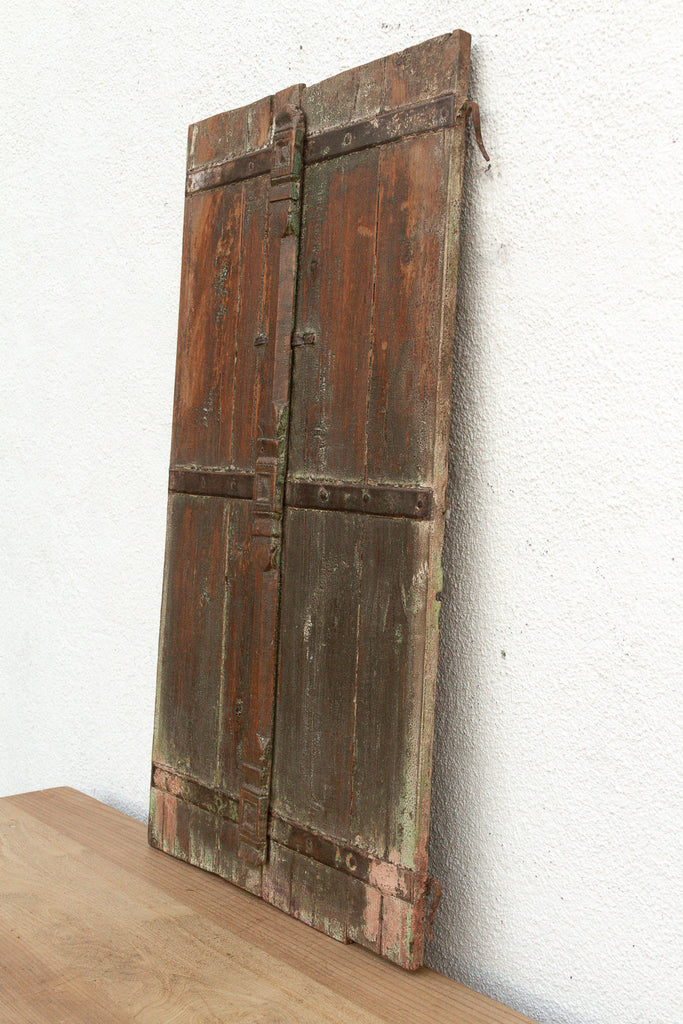 19th Century Rustic Indian Teak Window/Wall Art