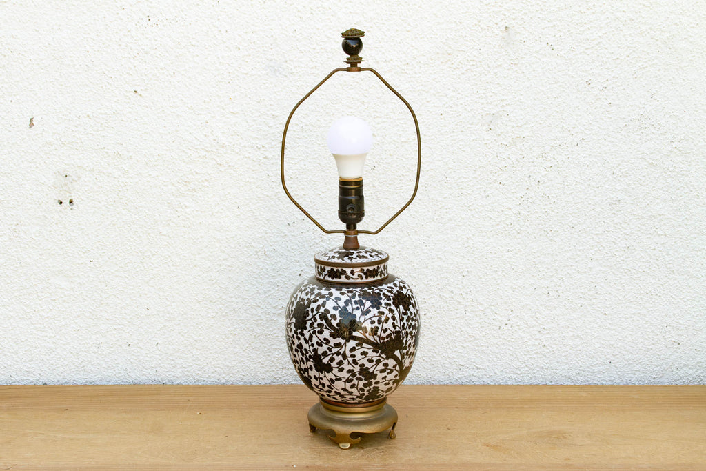 Vintage Midnight Floral Blossom Table Lamp (Trade)