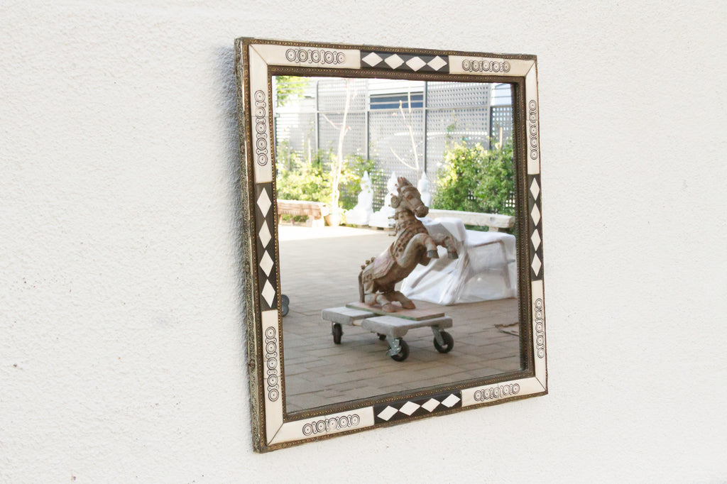 20th Century Moroccan Inlaid Mirror