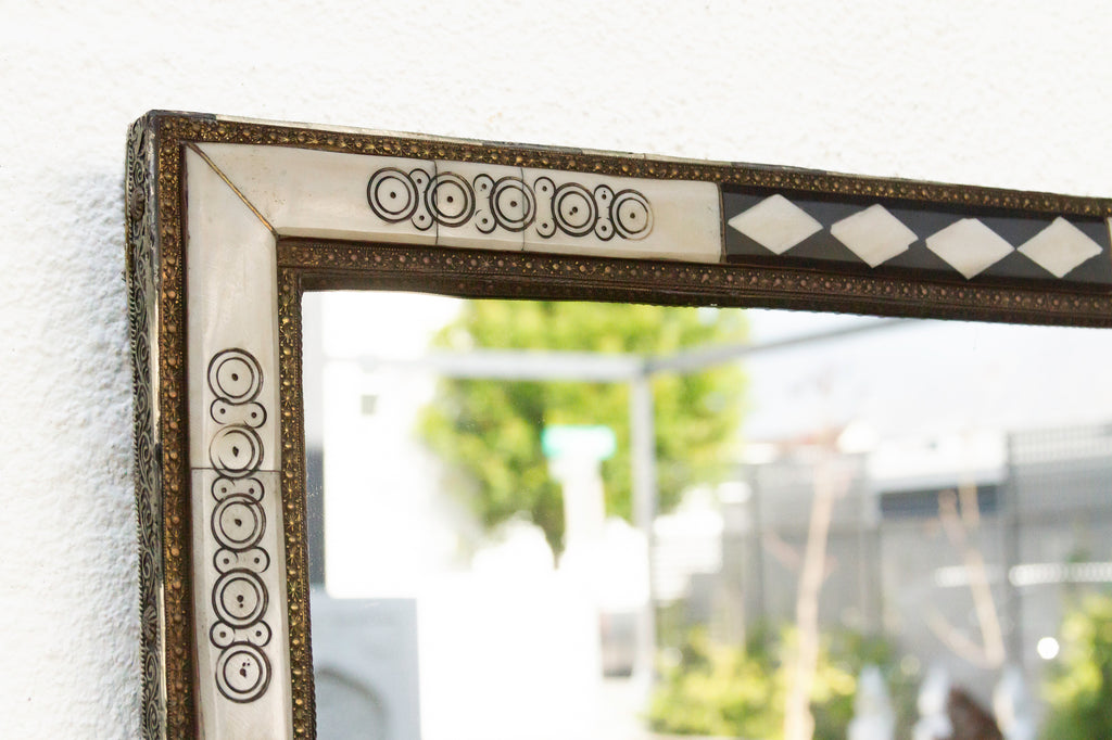 20th Century Moroccan Inlaid Mirror