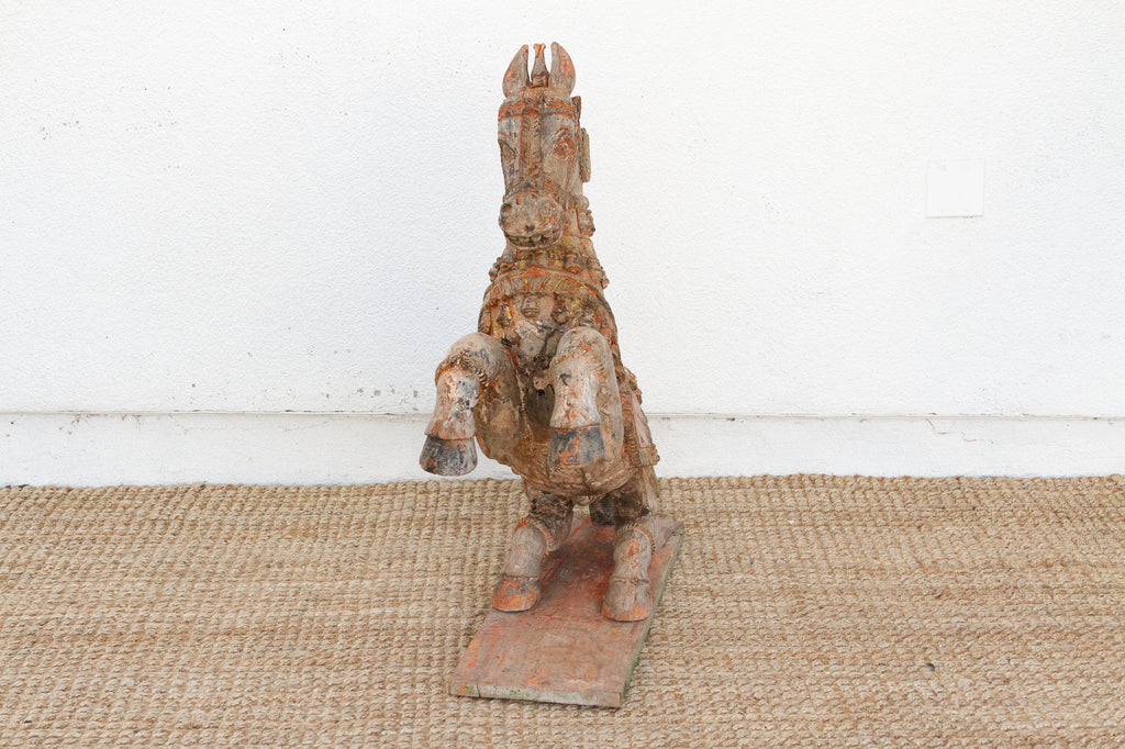 Large Antique Indian Ceremonial Carved Horse