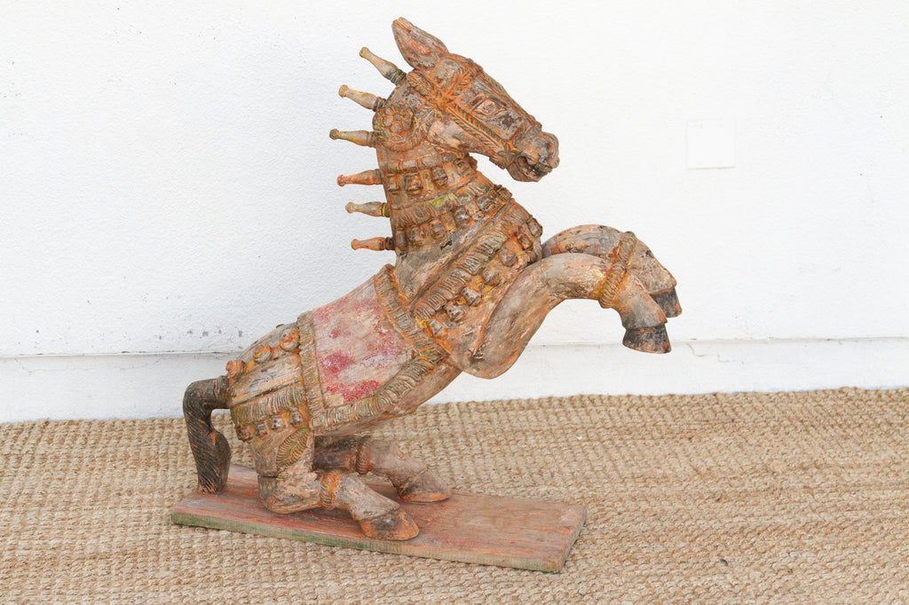 Large Antique Indian Ceremonial Carved Horse