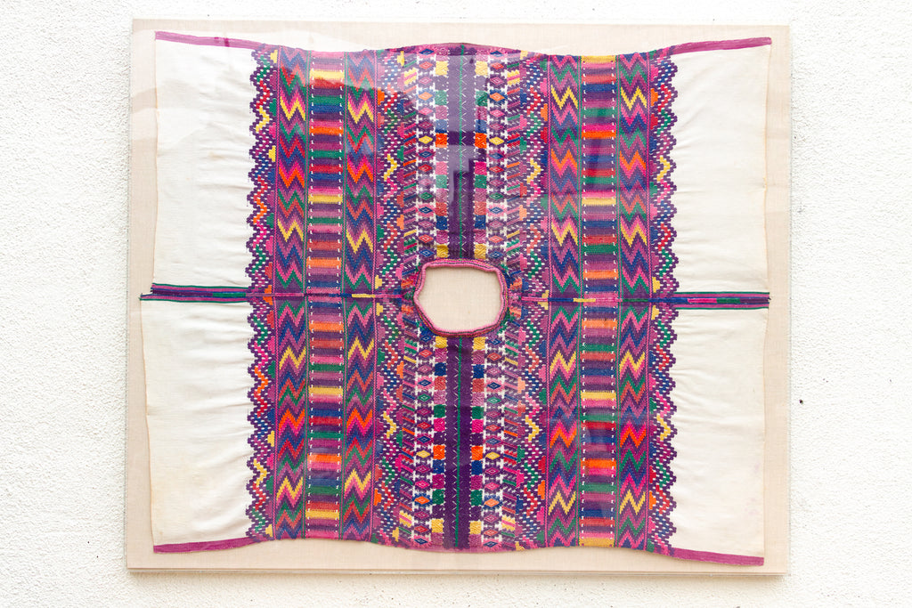 Monumental Framed Antique Hand-woven Huipil Art