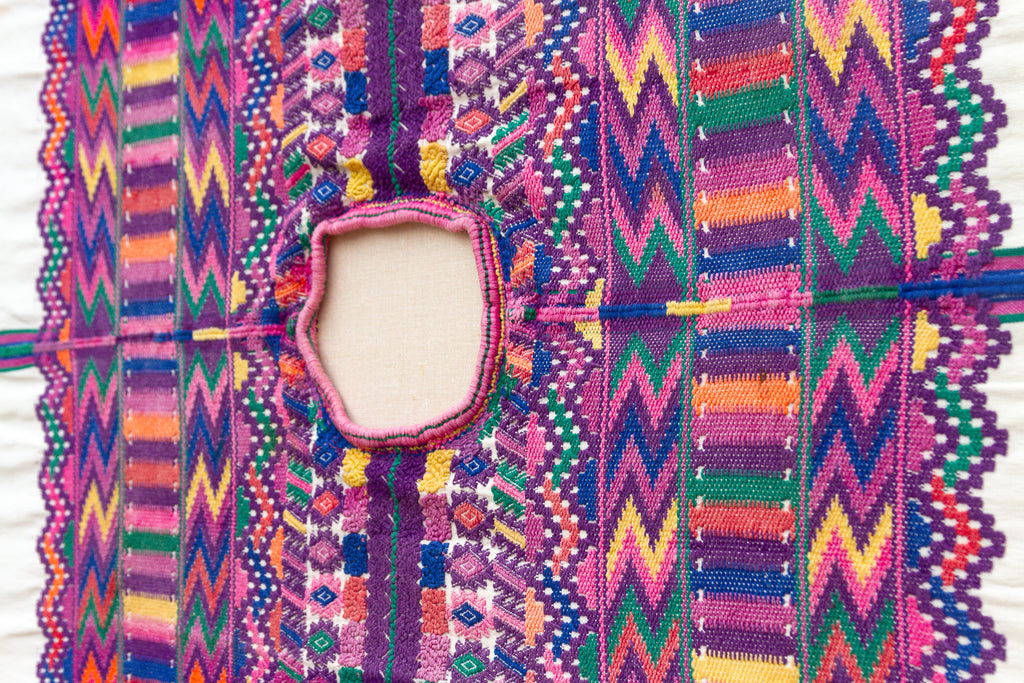 Monumental Framed Antique Hand-woven Huipil Art