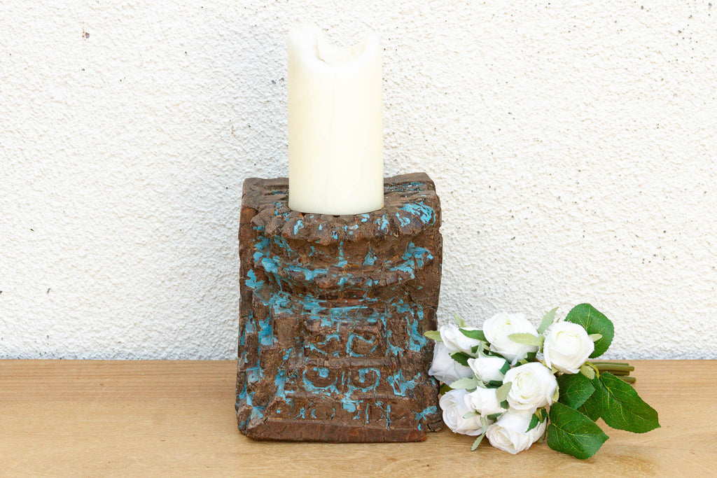 Antique Jodhpur Blue Corbel Candle Holder