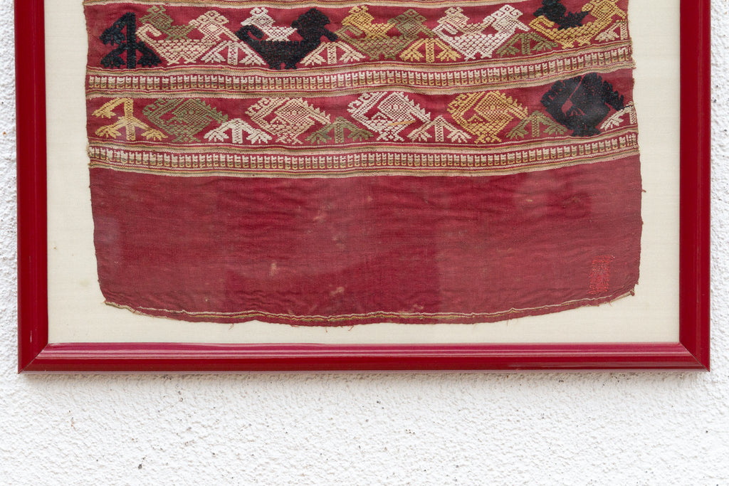 Fine Handwoven Andean Framed Textile Panel