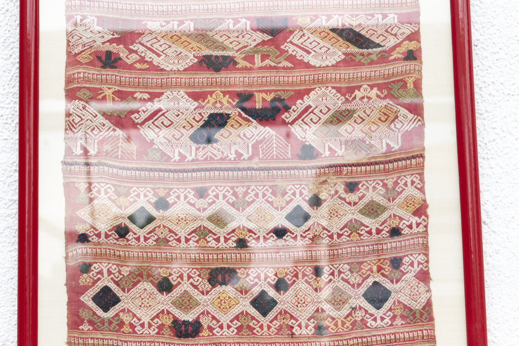 Fine Handwoven Andean Framed Textile Panel