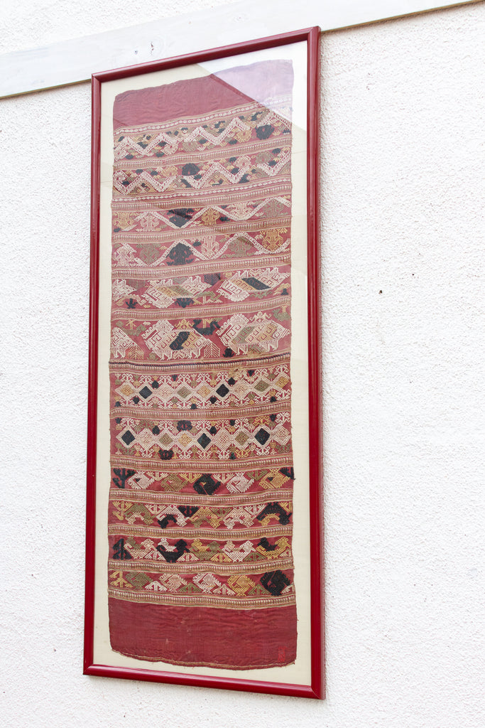 Fine Handwoven Andean Framed Textile Panel