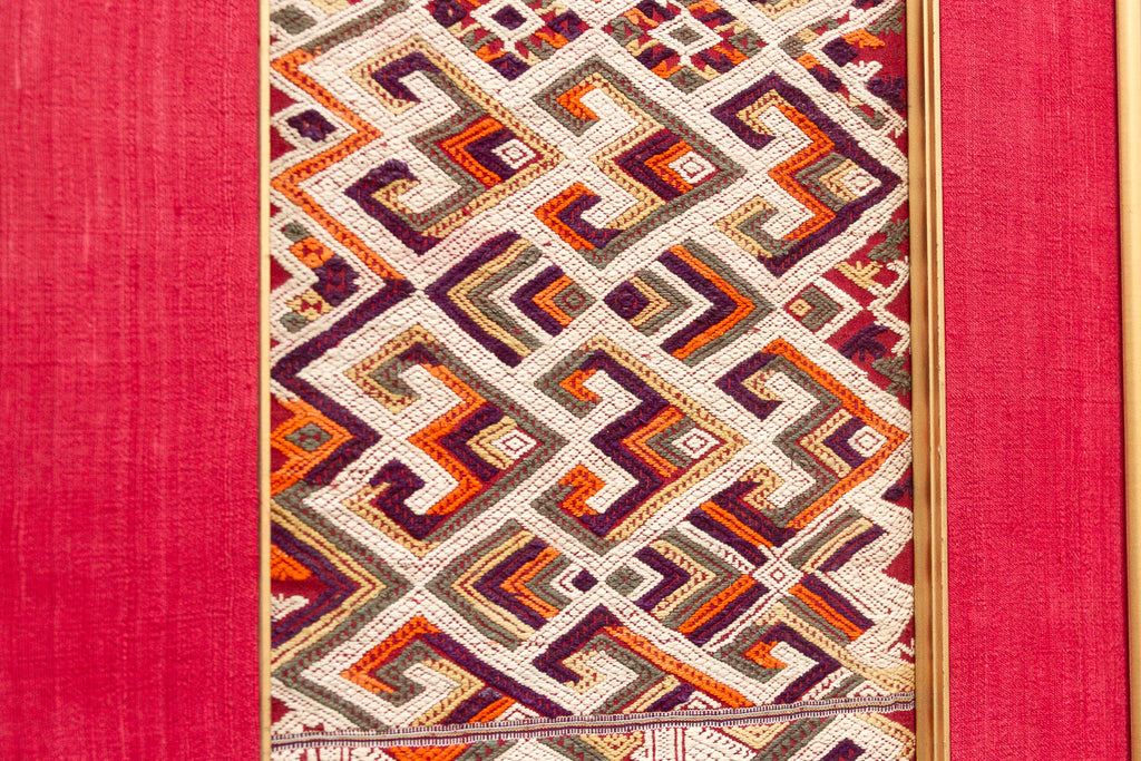 Antique Andean Highlands Textile Fragment Wall Art