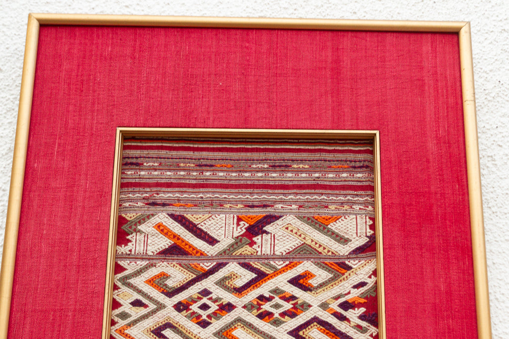 Antique Andean Highlands Textile Fragment Wall Art