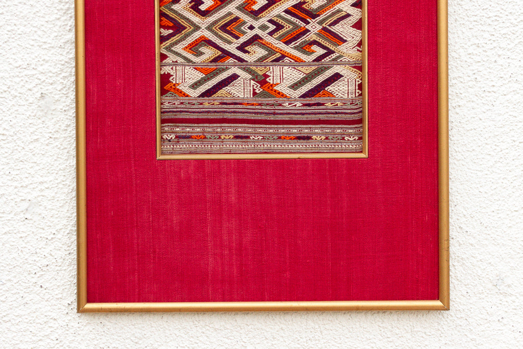 Antique Andean Highlands Textile Fragment Wall Art