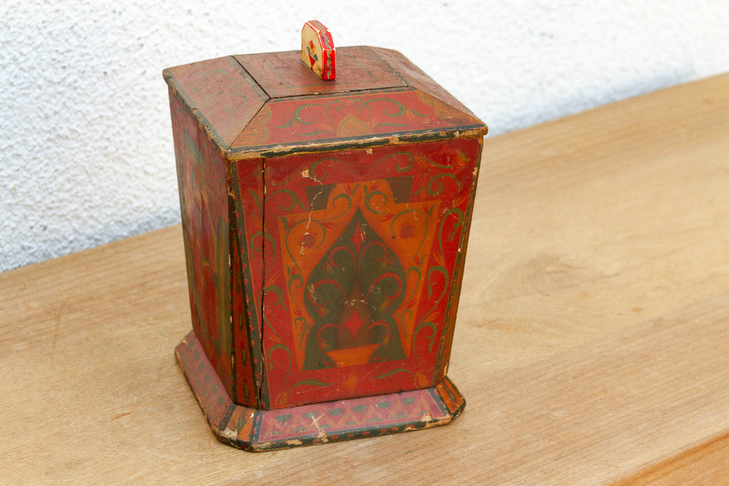 Handpainted Kashmiri Wood Tea Caddy (Trade)