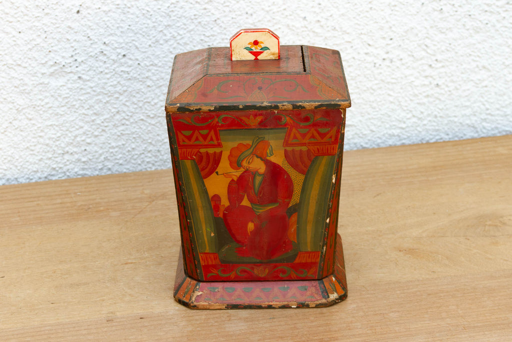 Handpainted Kashmiri Wood Tea Caddy (Trade)