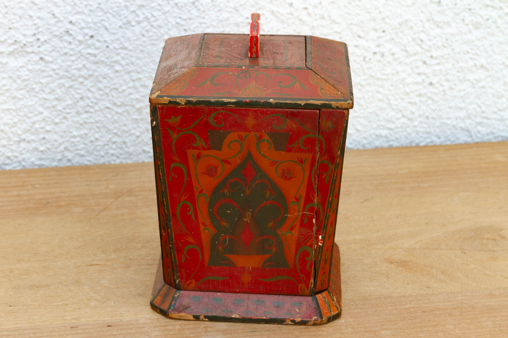 Handpainted Kashmiri Wood Tea Caddy (Trade)