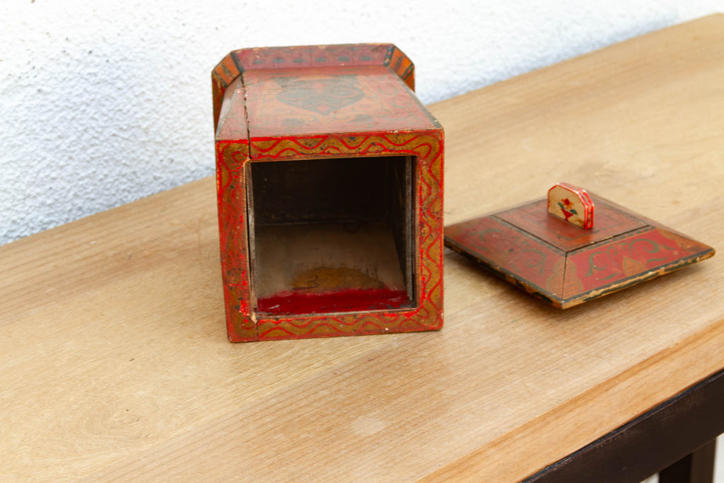 Handpainted Kashmiri Wood Tea Caddy (Trade)