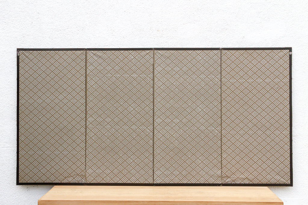 Antique Japanese Gold Leaf Byobu Painted Screen