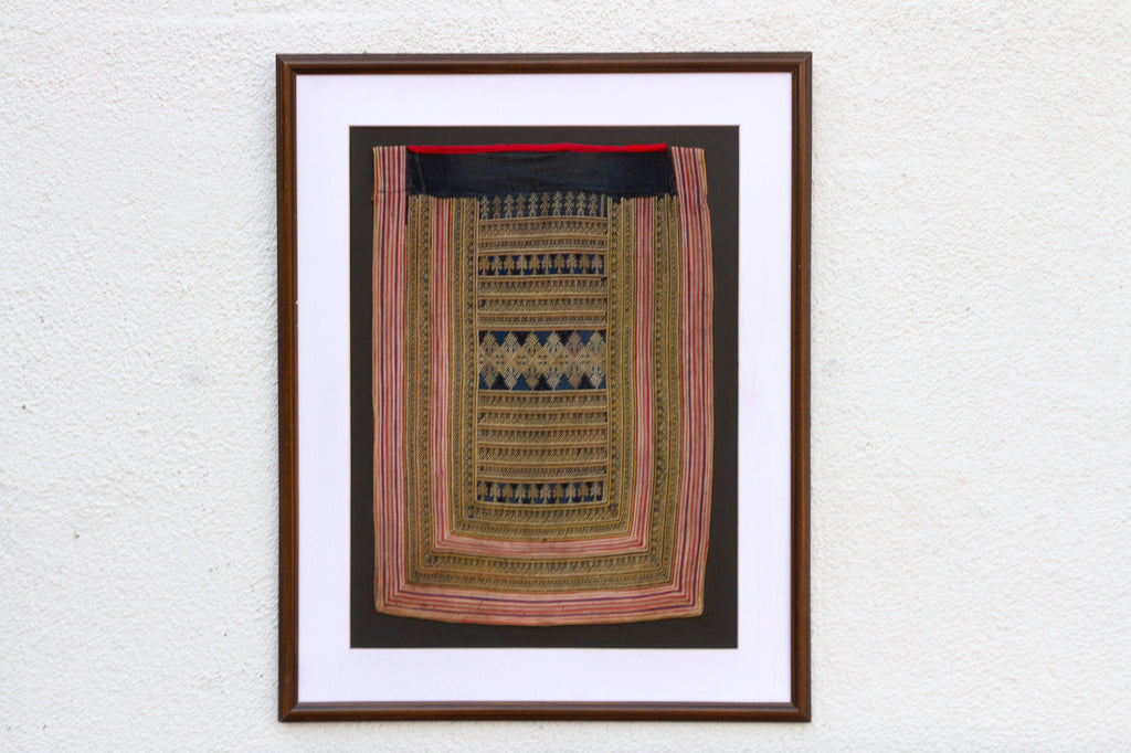 Antique Chinese Miao Tribal Framed Panel (Trade)