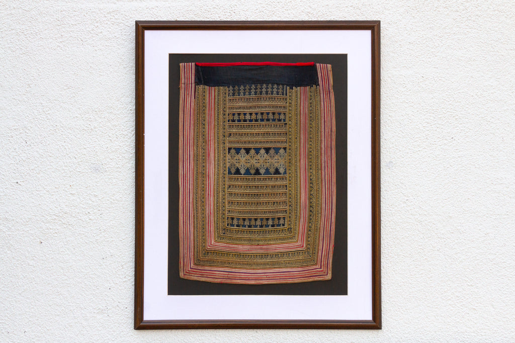 Antique Chinese Miao Tribal Framed Panel (Trade)