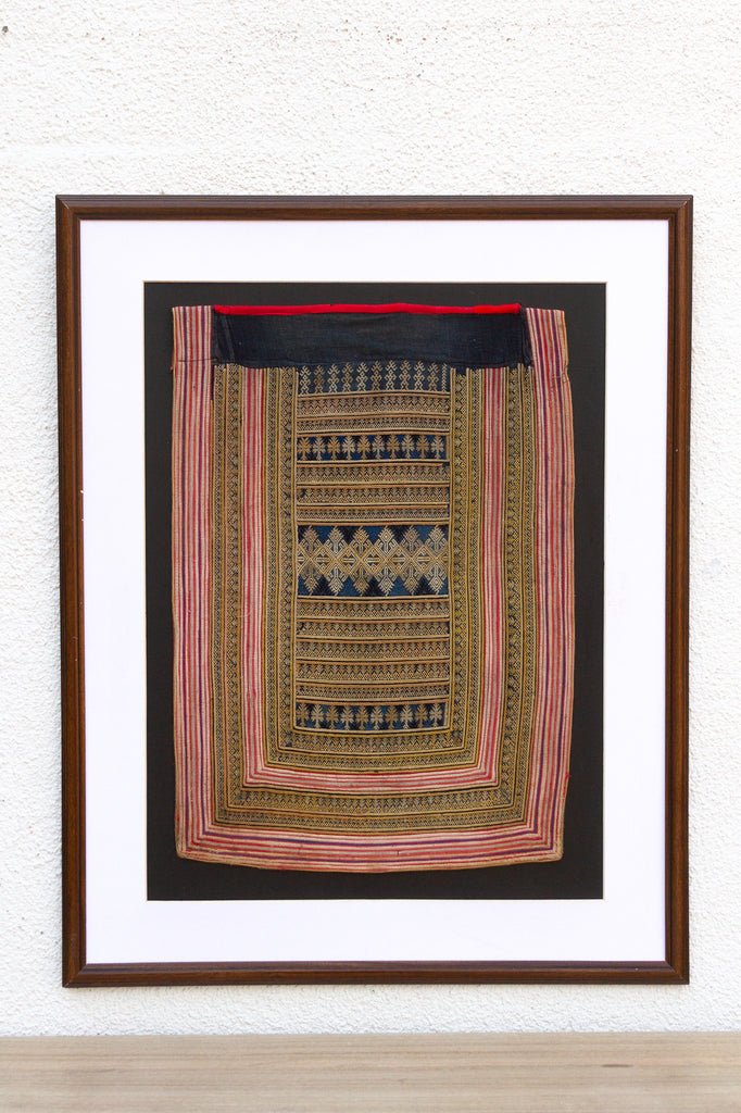 Antique Chinese Miao Tribal Framed Panel (Trade)