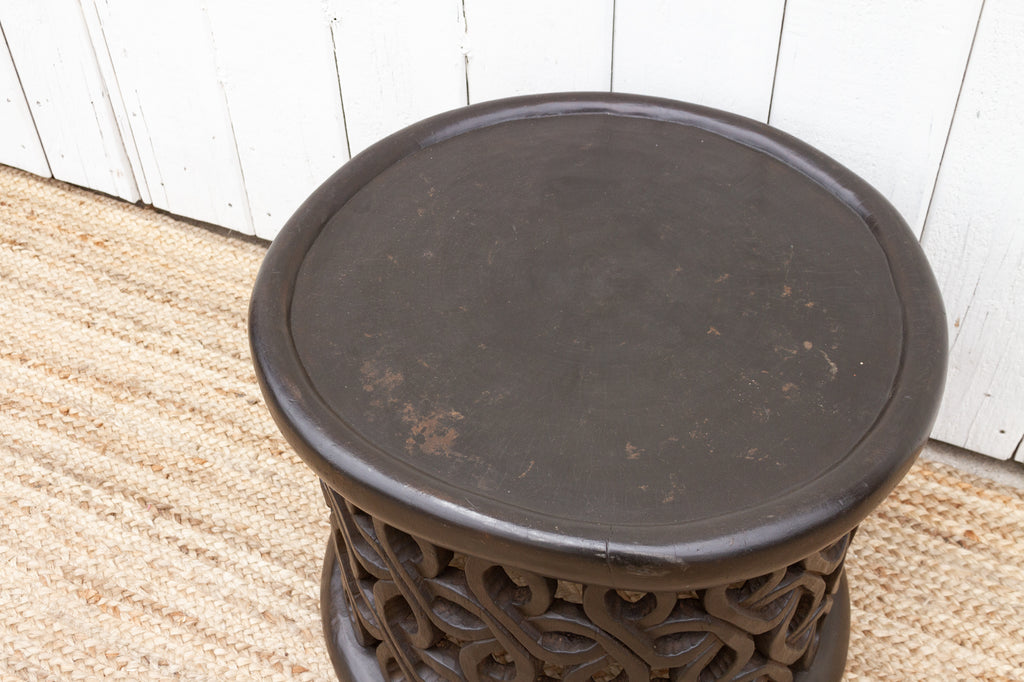African End Table African Floral Carved End Table– DE-COR | Globally Inspired