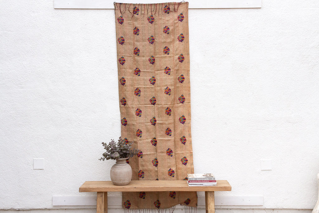 Boho Luxe Silk Kantha Reversible Throw