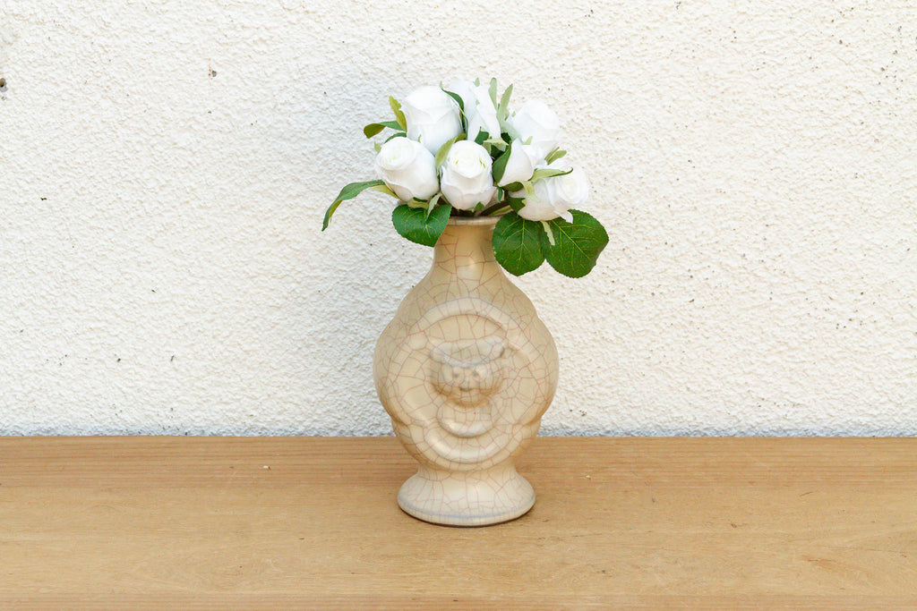 Traditional Ge-Style Stoneware Medallion Vase