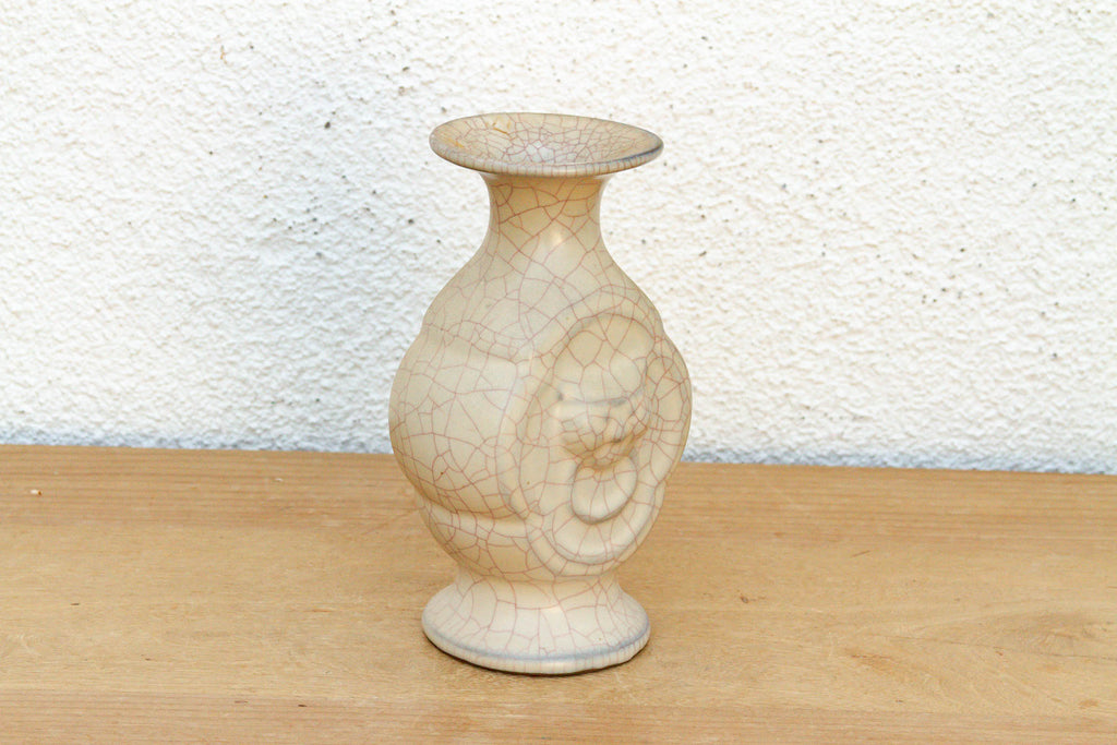 Traditional Ge-Style Stoneware Medallion Vase