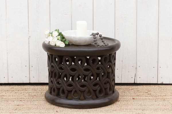 African Floral Bamileke Stool