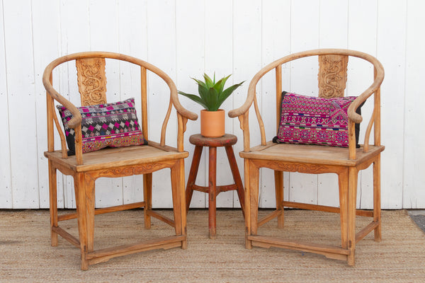Pair of Early 19th Century Qing Emperor Chairs
