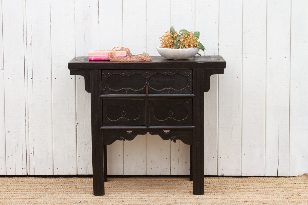 antique dresser painted black DIY Black Dresser Makeover (French Provincial)