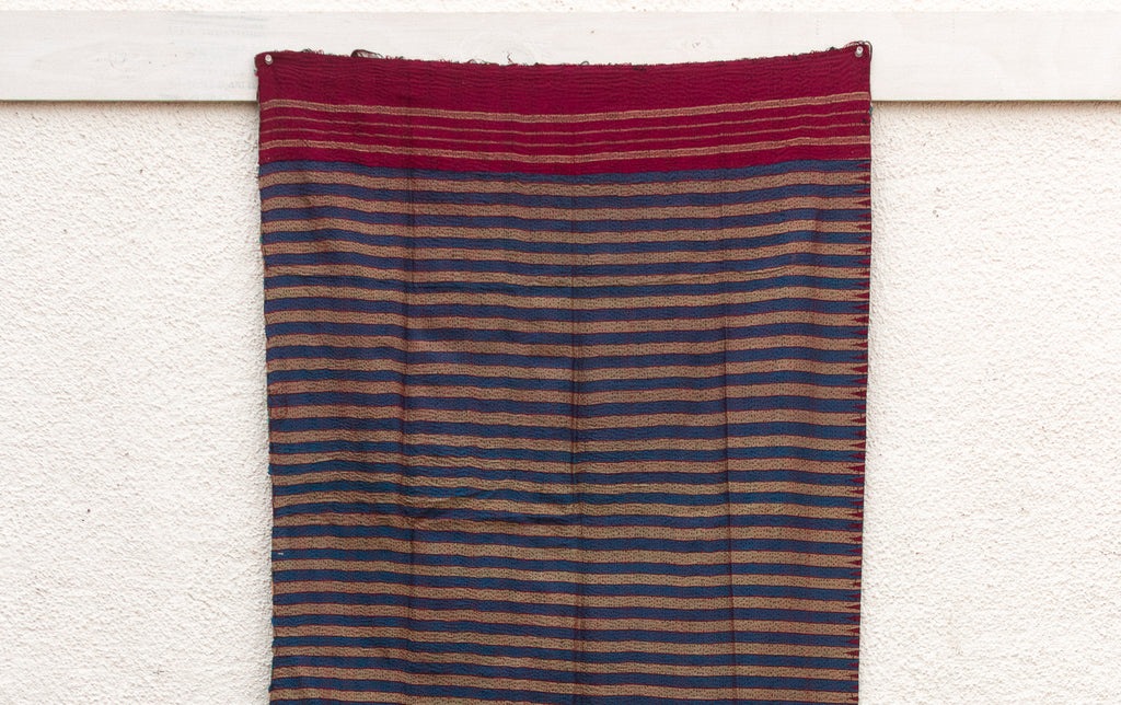 Vibrant Jewel Silk Kantha Reversible Throw