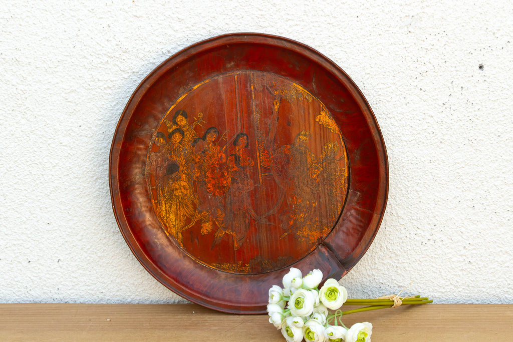 Antique Gilded Wood Offering Tray (Trade)