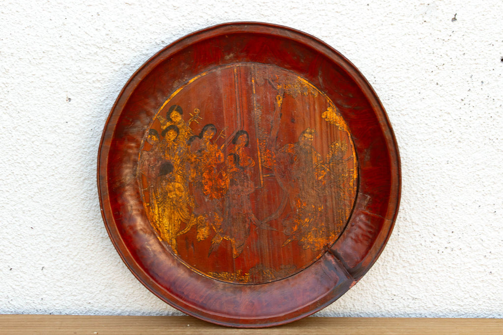 Antique Gilded Wood Offering Tray (Trade)