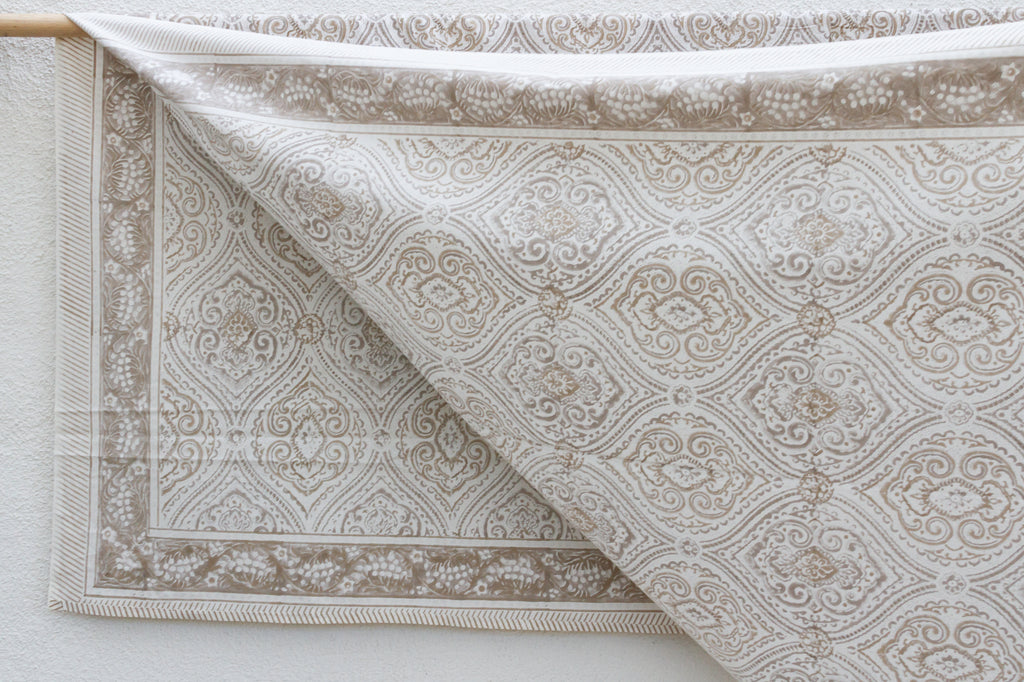 Desert Dune, Hand Blockprint Cotton Coverlet