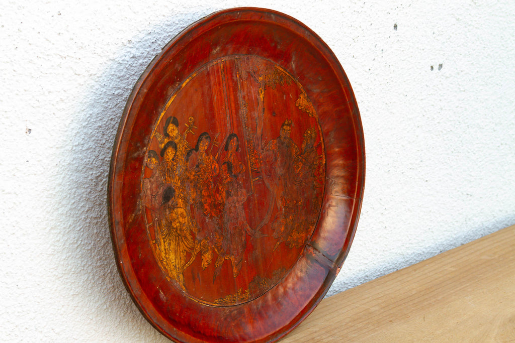Antique Gilded Wood Offering Tray (Trade)