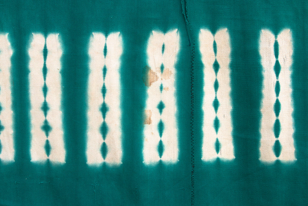 Vintage African Burkina Emerald Field Throw