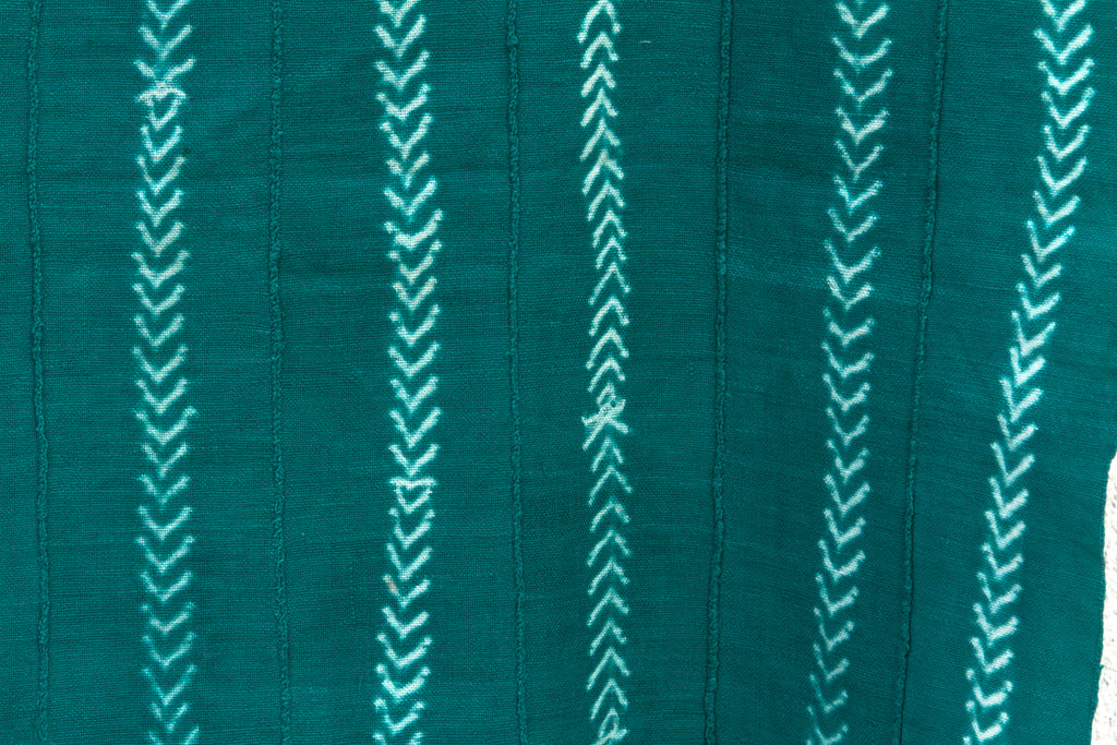 Vintage African Teal Throw