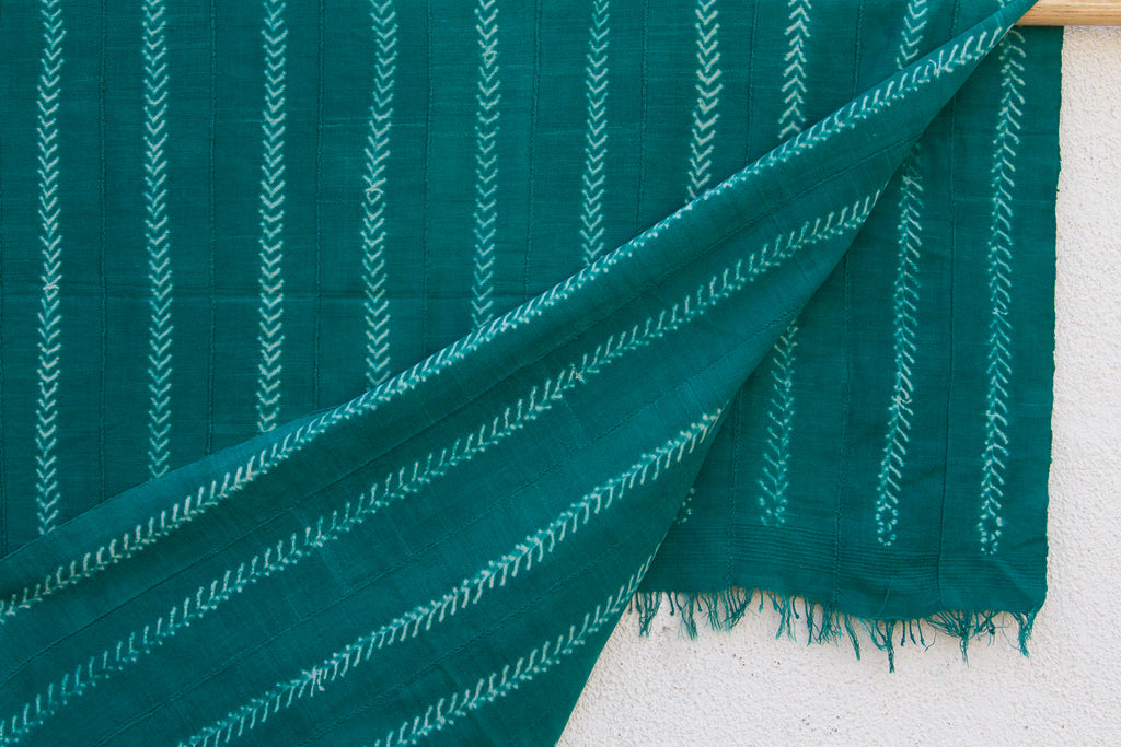 Vintage African Teal Throw