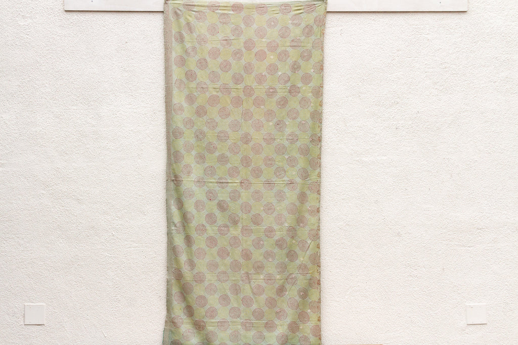 Polka Dot Silk Kantha Reversible Throw
