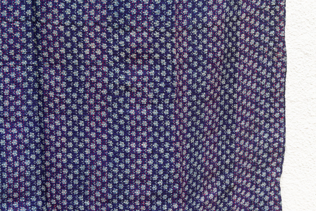 Midnight Blue Silk Kantha Reversible Throw (Trade)