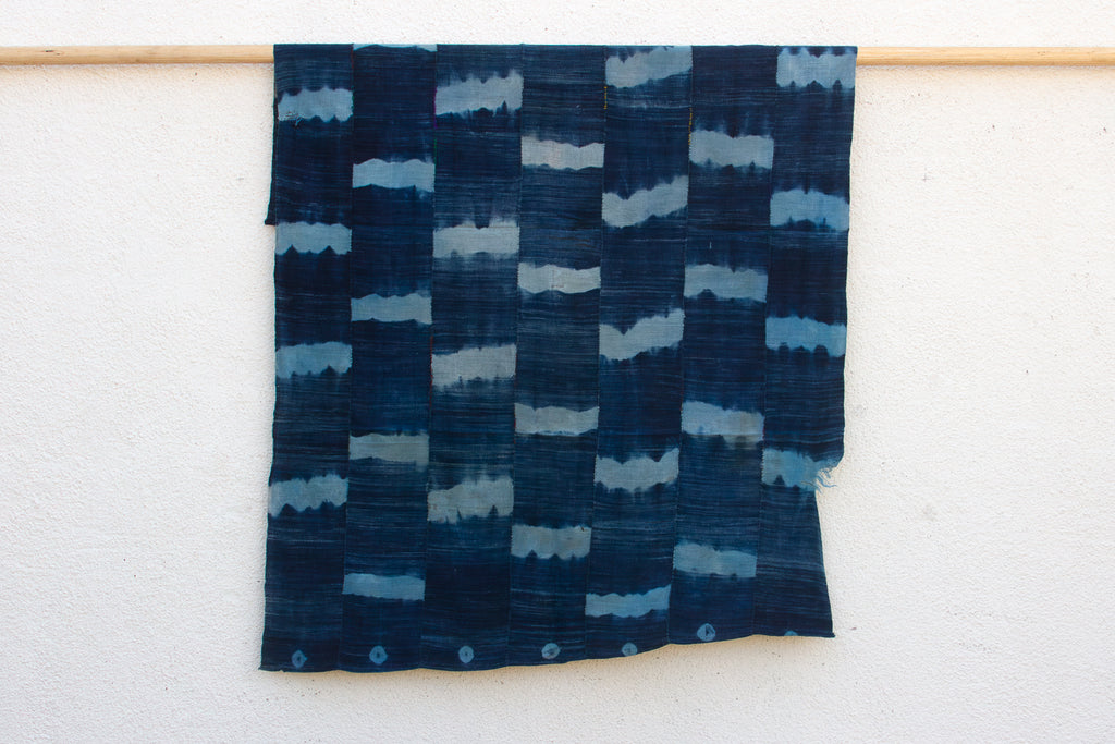 Indigo Crest Mud Cloth Throw