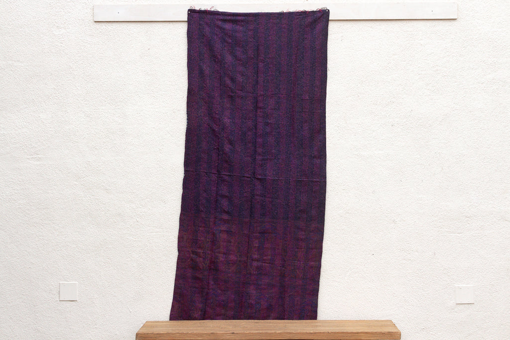 Midnight Blue Silk Kantha Reversible Throw (Trade)